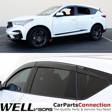 WellVisors Window Visors For Acura RDX 19-26 Deflector Rain Guard Black Trim 6pc picture