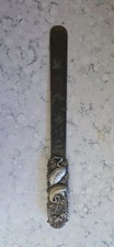 Antique Brass & Silver Japanese Meiji Period Page Turner Letter Opener picture