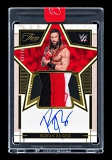 2024 WWE THREE & TWO ROMAN REIGNS STAR SWATCH GOLD PATCH AUTO #/10 SSP *SEALED* picture