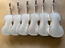 4/4 Professional Violin European Flame Maple Back Spruce Handmade Unfinished DIY picture