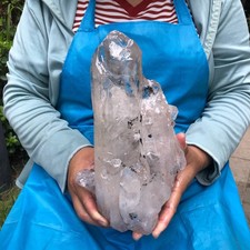 6.64LB Natural White Clear Quartz Crystal Cluster Rough Specimen Healing picture