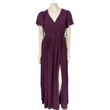 NWT BALTIC BORN Kristina Maxi Dress in Eggplant Bridesmaid Formal WOMEN'S MEDIUM picture