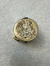 Vintage Joy Mythological Scroll Holder Trinket Box Zeus Wish Capsule picture