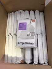 simplehuman 30L-35L Code H Custom Trash Bag Liners 5 Quick Dispense Packs  100ct picture