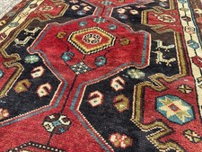 3x9 VINTAGE RUNNER RUG handwoven ANTIQUE ORIENTAL handmade kazak heriz 3x8 3x10 picture