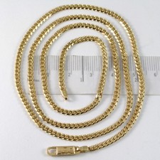 MASSIVE 18K GOLD GOURMETTE CUBAN CURB CHAIN 2.8 MM 19.7