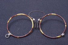 ✅ 1 ANTIQUE TORTOISE PINCH PINCE NEZ READING NOSE GLASSES *UNUSED* FRAMES ONLY picture