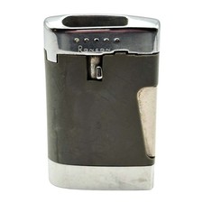 Vintage Ronson Varaflame Comet Pocket Lighter Black Chrome USA Untested picture
