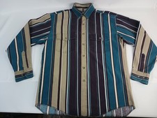Vintage 90s Wrangler 16.5x35 Single Needle Tailoring Brushpopper Teal Earth-Tone picture