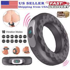 Male Penis Cock Ring Vibrator G Spot Dildo Massager Sex Toy Women Couples Adult picture