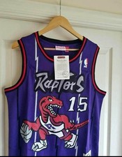 NBA 1998-99 Toronto Raptors Vince Carter #15 Jersey Small Mitchell & Ness Purple picture