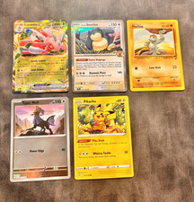 Pokemon TCG Lurantis EX Hop's Snorlax Machop Type: Null Pikachu 5-Card Lot picture