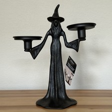 Aldi The Halloween Collection Witch Candelabra Matte Black Metal Base SOLD OUT picture