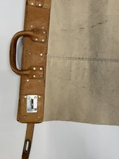 Vintage Kerr Glass Payroll Bag Canvas Leather Security Pouch CA Hoffman CA Maker picture