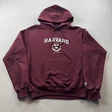 Harvard University Hoodie Sweatshirt Mens Small Maroon Champion College Crimson picture
