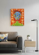 16x20 original canvas hand painted (LUCHADOR) picture