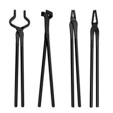 4PCS Heavy Duty Steel Blacksmith Tongs for Bladesmithing and Blacksmithing Tools picture