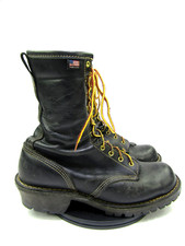Danner Wildland Firefighter Boots Mens 13 D Black Leather Lace Up Tactical Work picture