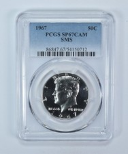 1967 Kennedy Half Dollar SMS SP67 CAM PCGS Blue Label picture