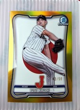 2026 Bowman Chrome Yusei Kikuchi WBC Flag Japan Variation Gold Refractor #/50 picture