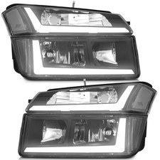 WEELMOTO Pair Headlight LED For 2002-2006 Chevy Avalanche 1500 2500 Clear Corner picture