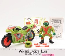 Road Racin Mike W/ Kowabunga Bike Complete TMNT Bodacious Bikers 1994 Playmates picture
