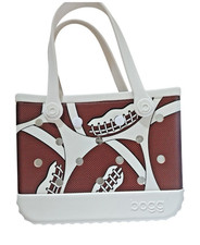 Bogg Bag Fair Catch Football Tote Medium Size NWTS Sports Mom Beach Bag Brown picture