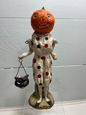 1997 Debbee Thibault Pumpkin Man Clown Halloween Figurine Limited Edition Signed picture