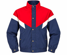 Vintage Tourney Men's GORE-TEX Waterproof Windbreaker Colorblock BlueRed White M picture