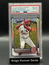 2025 Bowman Chrome RAINIEL RODRIGUEZ 1st Speckle Refractor #/299 PSA 10 picture
