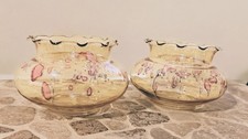 Rare Vintage Pair of Simron Style Art Glass Vases - Handmade Perfection picture
