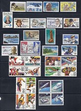US Airmail 1980-1991 MNH C98 - C131 Set 33 Stamps C101 C112 Blocks- space-Piper picture