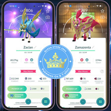 Pokémon—GO—PTC—TRADE— Shiny Zacian Crowned — Zamazenta Crowned — 20k —Digital♻️ picture