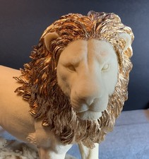 Large exquisite Male Lion Statue Polystone Figurine Decor, New,  picture