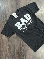 NWT Tultex Bad Influence Unisex Graphic Tee Grey Size 2XL picture