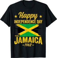 Happy Independence Day Jamaica 1962 Proud Jamaican Flag T-Shirt picture