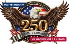 2pcs 250th Anniversary USA Car Decal Sticker, 250 Anniversary USA Merchandise, P picture