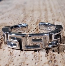 HANDMADE Silver Greek Key Penis Glans Ring Solid Cuff Style New *Adult* picture