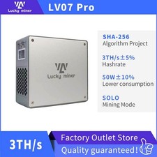 Lucky Miner LV07 Pro 3T Bitcoin BTC Miner SHA-256 WIFI Solo Mining Lotto Device picture