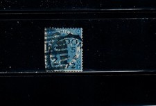 Great Britain SC# 55 Used 1867-80 QV 2sh Deep Blue Plate #1 picture