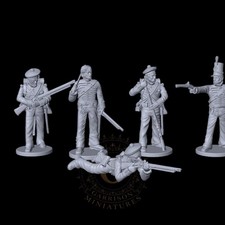 British 95th Rifles Sharpe X5 28mm Napoleonic Unpainted Resin Wargame Miniatures picture