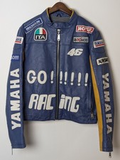 Valentino Rossi Yamaha 46 “Go” Racing Leather Jacket MotoGP Il Dottore Blue picture