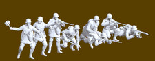 WwI German infantry 8 Figures 1/35 Scale Model Kit Resin Printed picture