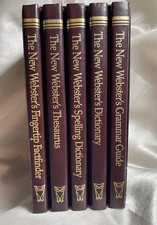 Vintage 1987 Webster’s Deluxe Desk Reference Library 5-book boxed set - Pristine picture