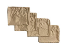 Set 4 Rare Vintage 1970s Sears Curtains Drapes Faux Silk Brown Lightweight HTF picture