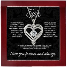ziella Jewelry Forever Love Heart Necklaces for Wife,I Love You Necklace Vale... picture