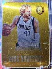 SSP 2013 DIRK NOWITZKI PANINI GOLD STANDARD METAL PLATE PLASTIC STILL ON METAL $ picture