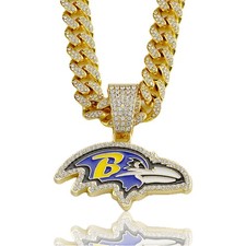 Gem Chain Necklace NFL Football (AFC/NFC) *Select Your Team* Baltimore Ravens picture