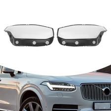 Pair For 2015-2022 Volvo XC90 Headlight Lens Covers Left+Right Headlamp Covers picture
