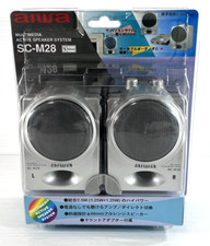 Vintage Aiwa SC-M28 Multimedia Active Speaker System Silver - NEW IN PACKAGE picture